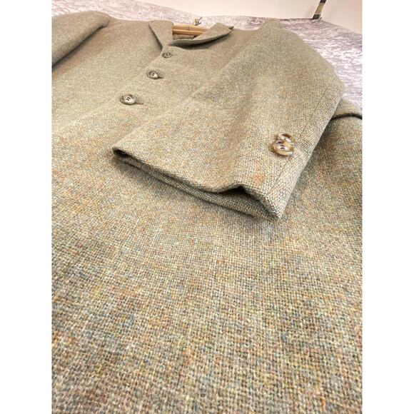 Vtg Harris Tweed Wool Blazer L-XL Vernon Barleycorn Heathered Donegal Scotland - Picture 5 of 9